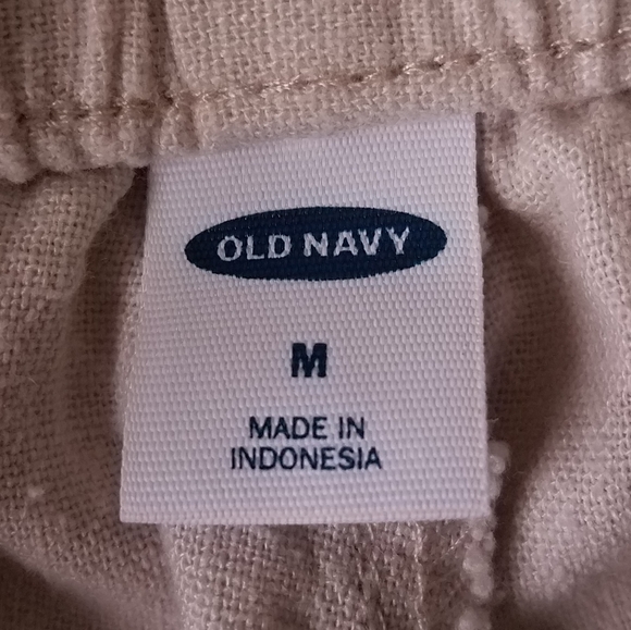 Old Navy Oatmeal Linen Blend Pants - Picture 4 of 7